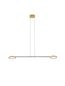 Preview: Nova Luce SCOPE LED Pendelleuchte Schwarz 19,39W Warmweiss 100x26x120cm dimmbar 9695253