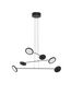 Preview: Nova Luce SCOPE LED Pendelleuchte Schwarz 49,23W Warmweiss 100x88,5x150cm dimmbar 9695254
