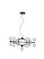 Preview: Nova Luce BELINDA LED Pendelleuchte Schwarz 53W Warmweiss 120x89cm dimmbar 9695400