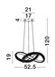 Preview: Nova Luce MEDORA LED Pendelleuchte Messing 41,5W Warmweiss 120x52,5cm dimmbar 9748155