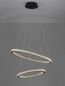 Preview: Nova Luce GINEVRA LED Pendelleuchte Schwarz 54W Warmweiss 120x60,5cm dimmbar 9748159