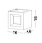 Preview: Nova Luce CASTRO Wandleuchte E27 Weiß 12W IP65 16x16x16cm dimmbar 9762162