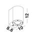 Preview: Nova Luce LIDO Wandleuchte GU10 Weiß 7W IP65 8,6x10x12cm dimmbar 9790531