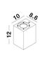 Preview: Nova Luce FUENTO Wandleuchte GU10 Weiß 7W IP65 8,6x10x12cm dimmbar 9790541