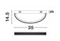 Preview: Nova Luce GRANIA LED Wandleuchte Schwarz 6,5W Warmweiss 35x15x4,5cm 9818513