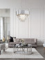 Preview: Nova Luce MAGNOLIA Pendelleuchte E14 6-fach Chrom 120x50cm dimmbar 9824074