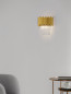 Preview: Nova Luce MAGNOLIA Wandleuchte E14 2-fach Gold 24x16,3x26,5cm dimmbar 9824082