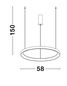 Preview: Nova Luce PERTINO LED Pendelleuchte Weiß 48W Warmweiss 150x58cm dimmbar 9853683