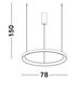 Preview: Nova Luce PERTINO LED Pendelleuchte Schwarz 61W Warmweiss 150x78cm dimmbar 9853686