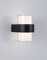 Preview: Nova Luce DARF LED Wandleuchte Schwarz 2x5W IP54 Warmweiss 9,5x10,5x13cm 9925666