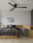 Preview: Nova Luce DELL Ventilator Schwarz 18,2x121,9cm dimmbar 9952330