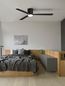 Preview: Nova Luce DELL Ventilator Schwarz 18,2x121,9cm dimmbar 9952330