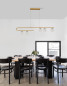 Preview: Nova Luce MIRANO Pendelleuchte G9 5-fach Gold 113x10x180cm dimmbar 9960273
