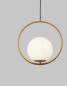 Preview: Nova Luce OBITAR Pendelleuchte E27 Gold 35x20x120cm dimmbar 9988169