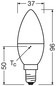 Preview: OSRAM LED Kerze E14 Classic matt B40 4.9W 470lm Tageslichtweiss 6500K wie 40W 4099854533419