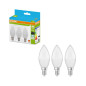 Preview: 3er-Pack OSRAM LED Kerze E14 Classic matt B40 4.9W 470lm Tageslichtweiss 6500K wie 40W 4099854534263