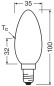 Preview: 2er-Pack OSRAM LED Kerze E27 Value Classic B matt B60 6.8W 806lm Warmweiss 2700K wie 60W 4099854545641