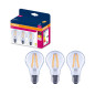 Preview: 3er-Pack OSRAM LED Lampe E27 Classic Filament A75 7.5W 1055lm Warmweiss 2700K wie 75W 4099854555695
