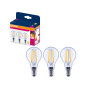 Preview: 3er-Pack OSRAM LED Lampe E14 Classic Filament P75 7.5W 1055lm Warmweiss 2700K wie 75W 4099854560866