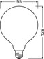 Preview: OSRAM LED Lampe E27 Globe Filament matt G95 7.5W 1055lm Warmweiss 2700K wie 75W 4099854570285