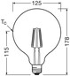 Preview: OSRAM LED Lampe E27 Globe Filament G125 11W 1521lm Neutralweiss 4000K wie 100W 4099854570346