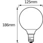 Preview: OSRAM LED Lampe E27 Globe Filament matt G125 11W 1521lm Warmweiss 2700K wie 100W 4099854570360