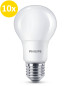 Preview: 10er-Pack Philips E27 LED Lampe WarmGlow 6W 470Lm warmweiss dimmbar wie 40W 8718696577417