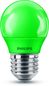 Preview: Philips LED Birne 3.1W grün E27 8718696748640