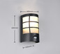 Preview: Reality R26459132 Sintra E27 Wandleuchte Schwarz Matt IP44