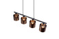 Preview: Reality R36304064 Jason E14 Pendelleuchte 4-fach ⌀12cm Bronzefarbig