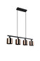 Preview: Reality R36304064 Jason E14 Pendelleuchte 4-fach ⌀12cm Bronzefarbig