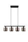 Preview: Reality R36304064 Jason E14 Pendelleuchte 4-fach ⌀12cm Bronzefarbig