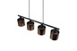 Preview: Reality R36304064 Jason E14 Pendelleuchte 4-fach ⌀12cm Bronzefarbig