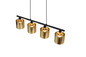 Preview: Reality R36304079 Jason E14 Pendelleuchte 4-fach ⌀12cm Goldfarbig
