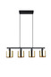 Preview: Reality R36304079 Jason E14 Pendelleuchte 4-fach ⌀12cm Goldfarbig