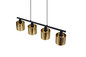 Preview: Reality R36304079 Jason E14 Pendelleuchte 4-fach ⌀12cm Goldfarbig