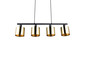 Preview: Reality R36304079 Jason E14 Pendelleuchte 4-fach ⌀12cm Goldfarbig
