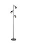 Preview: Reality R41783042 Cadiz E14 Stehleuchte 3-fach ⌀23cm Schwarz Matt