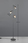 Preview: Reality R41783042 Cadiz E14 Stehleuchte 3-fach ⌀23cm Schwarz Matt
