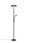 Preview: Reality R45741132 Palermo LED Stehleuchte 5W ⌀28cm dimmbar Schwarz Matt CCT einstellbare Lichtfarbe