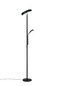 Preview: Reality R45741132 Palermo LED Stehleuchte 5W ⌀28cm dimmbar Schwarz Matt CCT einstellbare Lichtfarbe