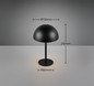 Preview: Reality R54891132 Munoz LED Tischleuchte 1,3W ⌀13cm Schwarz Matt warmweiss Touch
