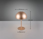 Preview: Reality R54891165 Munoz LED Tischleuchte 1,3W ⌀13cm Coffee warmweiss Touch