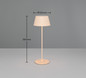 Preview: Reality R57706166 Suarez LED Tischleuchte 1,5W ⌀13,5cm dimmbar Sand IP44 warmweiss