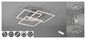 Preview: Reality Mobile LED Deckenleuchte  27W dimmbar Nickel Matt CCT einstellbare Lichtfarbe Nachtlicht