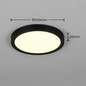 Preview: Reality R65891132 Draco LED Deckenleuchte 18W ⌀23cm dimmbar Schwarz Matt CCT einstellbare Lichtfarbe