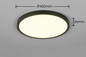 Preview: Reality R65891932 Draco LED Deckenleuchte 30W ⌀40cm dimmbar Schwarz Matt CCT einstellbare Lichtfarbe