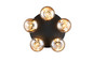 Preview: Reality R66645013 Divina E14 Deckenleuchte 5-fach ⌀49cm Amberfarbig