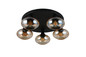Preview: Reality R66645013 Divina E14 Deckenleuchte 5-fach ⌀49cm Amberfarbig