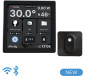 Preview: Shelly Wall Display Set, Schwarz + BLU H&T Sensor